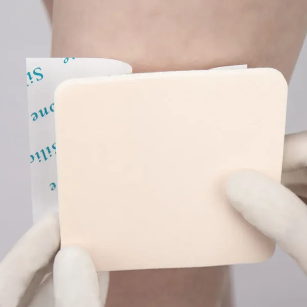 Wound Care Manufacturer Non Bordered Silicone Foam Dressing 4x4 - Image 3
